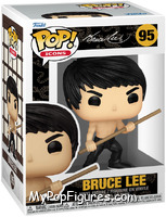 Bruce Lee (Bo Staff) from Icons - Pop! Vinyl Figures manufactured by Funko [Front]