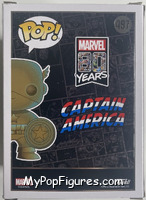 Captain America (Patina) from Marvel - 80 Years Pop! manufactured by Funko [Back]