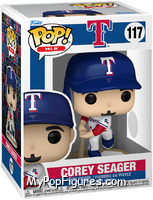 Corey Seager (Rangers) (White Home Uniform) from MLB - Pop! Vinyl Figures manufactured by Funko [Front]