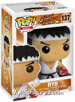 Ryu (White Headband) from Street Fighter - Pop! Vinyl Figures manufactured by Funko [Front]