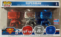 Superman (Chrome 3-Pack) from Superman - Pop! Vinyl Figures manufactured by Funko [Front]